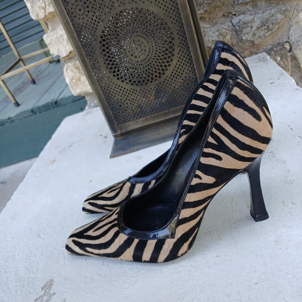 Gianni Versace zebra straiped heels